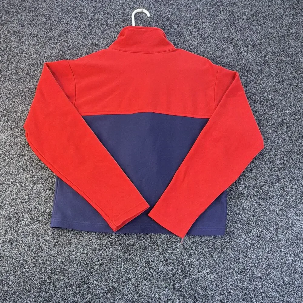 Avon Sport Men’s Red Blue White Striped Track Jacket Full Zip Stand-Up L